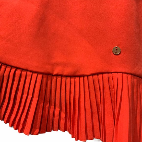 JUSBE KIDS GIRLS PLEATED HEMLINE RED - Picture 4 of 5